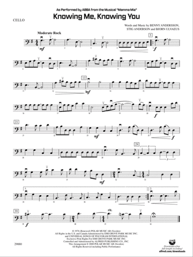 Knowing Me, Knowing You (As performed by ABBA from the musical Mamma Mia): Cello