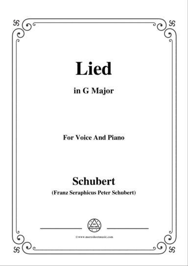 Schubert-Lied,in A flat Major,for Voice&Piano