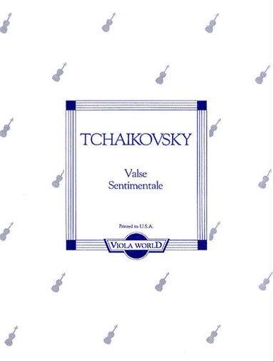 Valse Sentimentale (Viola/Piano)