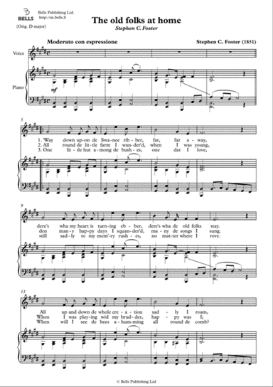 The old folks at home (2) (E Major)