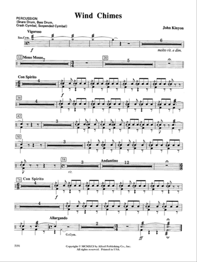 Wind Chimes: 1st Percussion