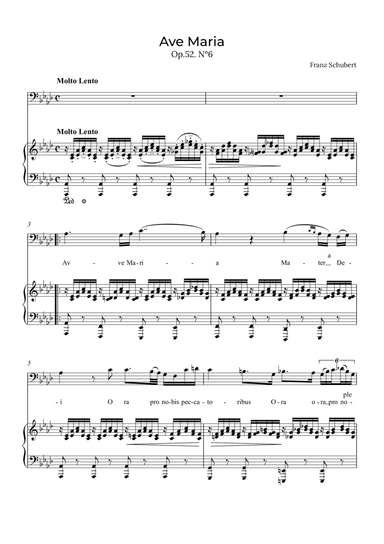 Ave Maria Schubert - Baritone in Ab