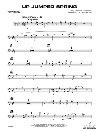 Up Jumped Spring: 3rd Trombone