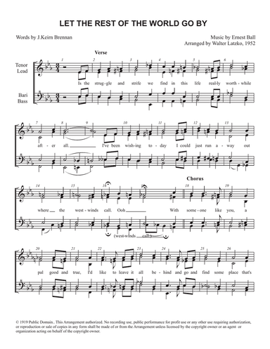 LET THE REST OF THE WORLD GO BY