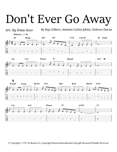 Don't Ever Go Away (Por Causa De Voce)