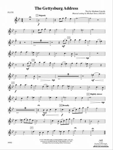 The Gettysburg Address: Flute