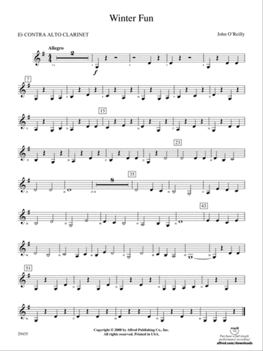 Winter Fun: (wp) E-flat Contrabass Clarinet