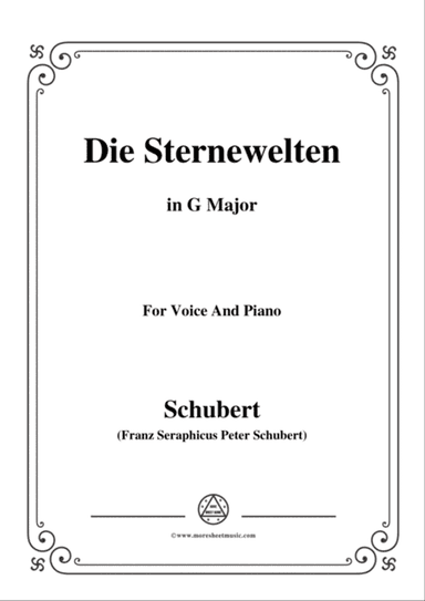 Schubert-Die Sternenwelten,in G Major,for Voice&Piano