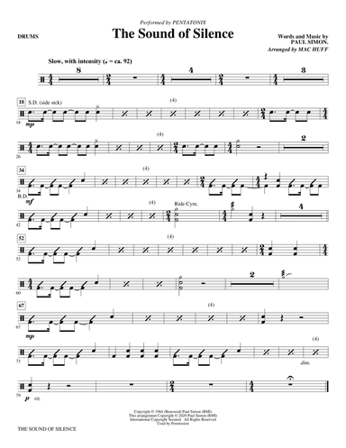 The Sound of Silence (arr. Mac Huff) - Drums