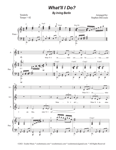 What'll I Do? (Vocal Trio - (SSA)