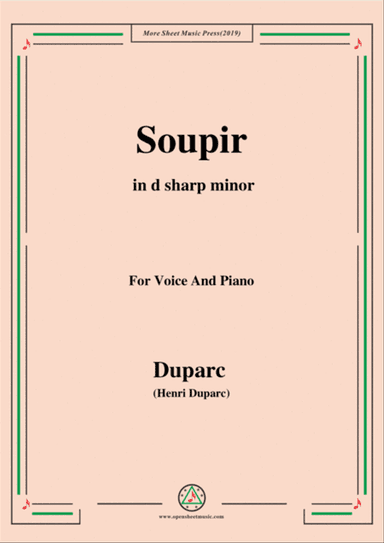 Duparc-Soupir in d sharp minor