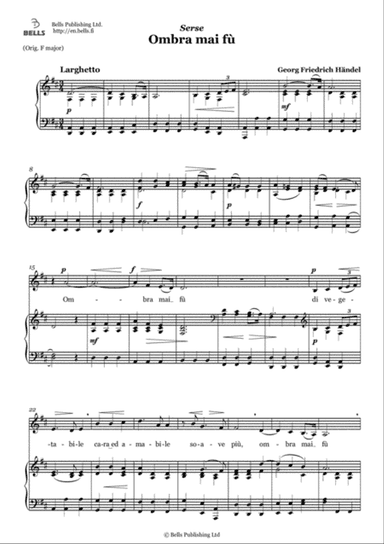 Ombra mai fu (D Major)