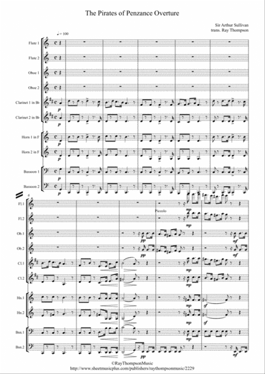 Sullivan: Overture to "The Pirates of Penzance" - symphonic wind