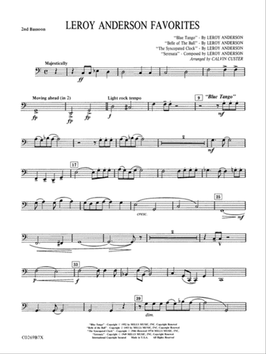 Leroy Anderson Favorites: 2nd Bassoon