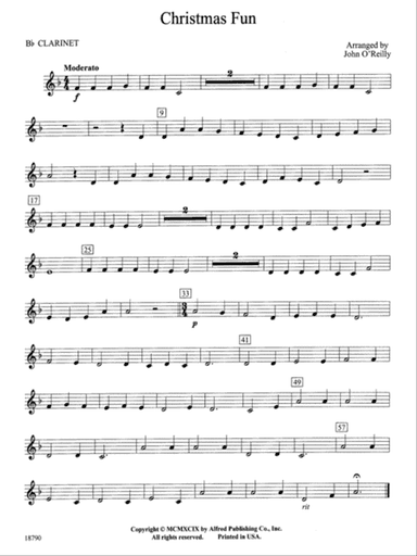 Christmas Fun: 1st B-flat Clarinet