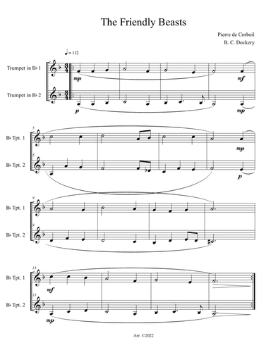 The Friendly Beasts (Trumpet Duet)