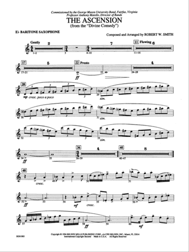 The Ascension (from The Divine Comedy): E-flat Baritone Saxophone