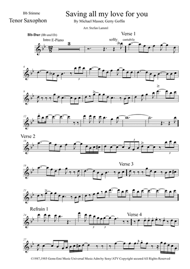 Saving All My Love For You