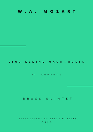 Eine Kleine Nachtmusik (2 mov.) - Brass Quintet (Full Score)