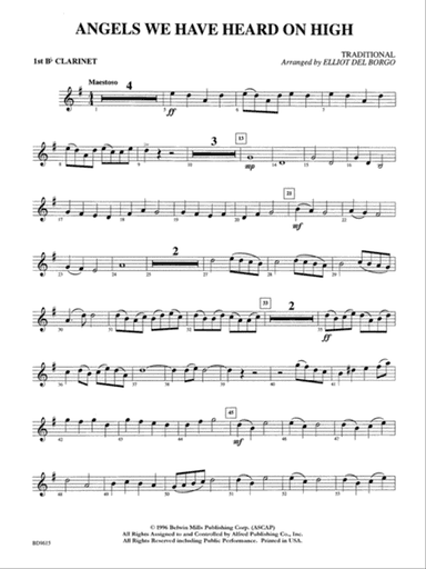 Angels We Have Heard on High: 1st B-flat Clarinet