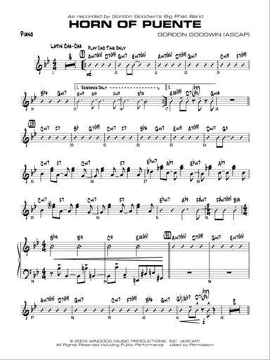 Horn of Puente: Piano Accompaniment