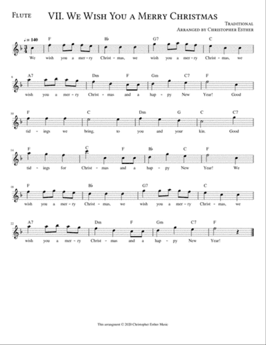 We Wish You a Merry Christmas for Flute
