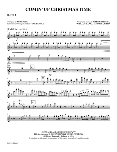 Comin' Up Christmas Time: 2nd Flute