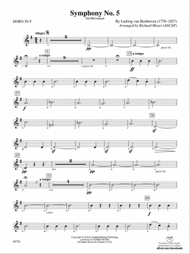 Symphony No. 5: 1st F Horn