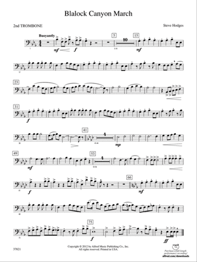 Blalock Canyon March: 2nd Trombone
