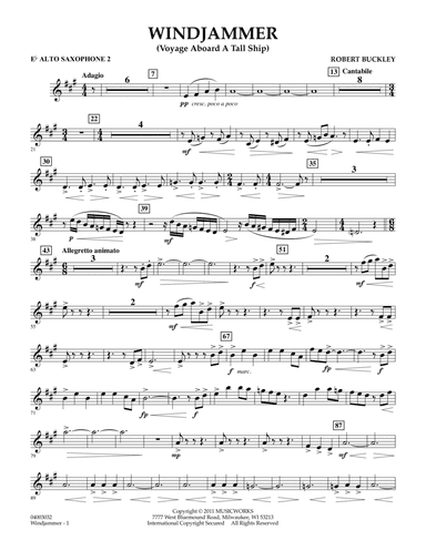 Windjammer (Voyage Aboard A Tall Ship) - Eb Alto Saxophone 2
