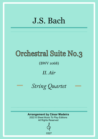 Air on G String - String Quartet (Full Score and Parts)