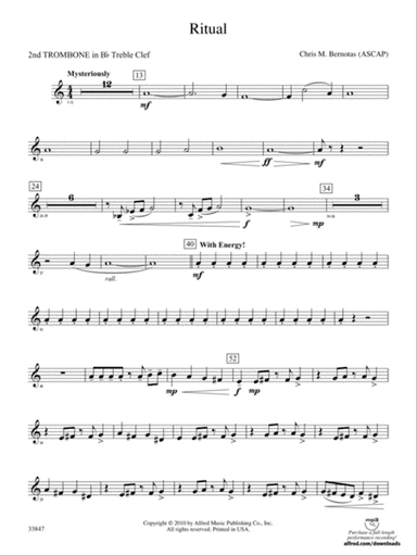 Ritual: (wp) 2nd B-flat Trombone T.C.