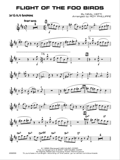 Flight of the Foo Birds: E-flat Alto Saxophone