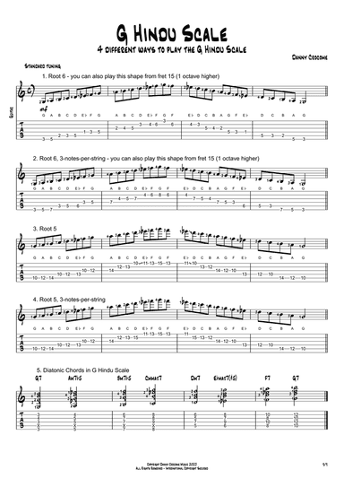 G Hindu Scale (4 Ways to Play)
