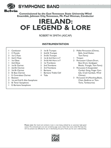 Ireland: Of Legend and Lore: Score