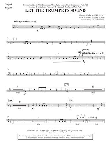 Let The Trumpets Sound - Timpani