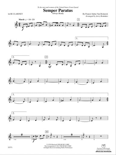 Semper Paratus: 1st B-flat Clarinet