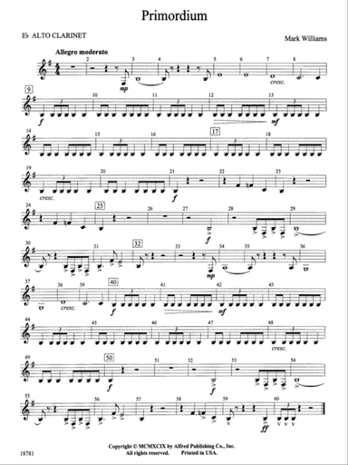 Primordium: E-flat Alto Clarinet