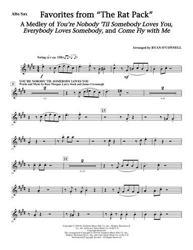 Favorites from "The Rat Pack" (arr. Ryan O'Connell) - Alto Sax