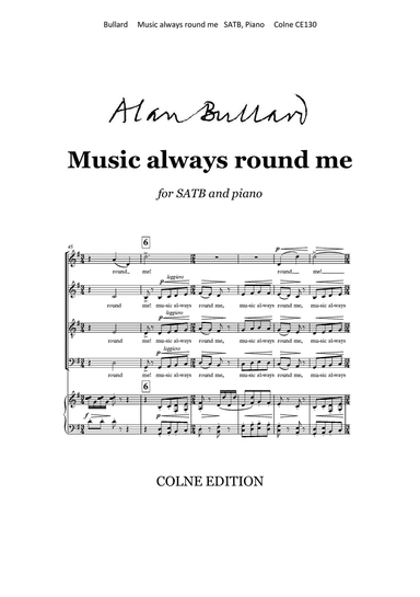 Music always round me (for SATB choir and piano)