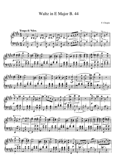 Chopin Waltz in E Major B. 44 No. 15