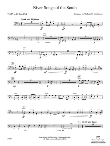 River Songs of the South: (wp) E-flat Tuba B.C.