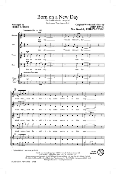 Born On A New Day (arr. Peter Knight)