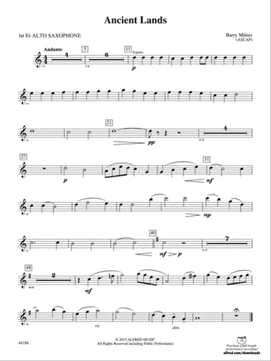 Ancient Lands: E-flat Alto Saxophone
