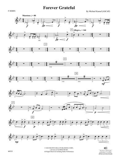 Forever Grateful: 1st F Horn