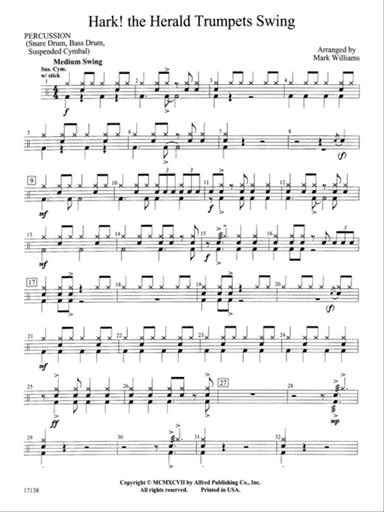 Hark, the Herald Trumpets Swing: 1st Percussion