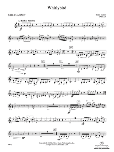 Whirlybird: 3rd B-flat Clarinet