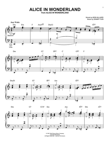 Alice In Wonderland (arr. Gary Meisner)