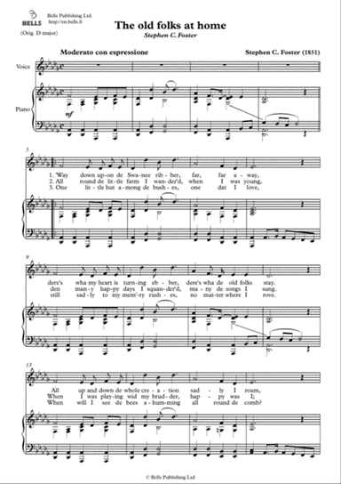 The old folks at home (2) (D-flat Major)
