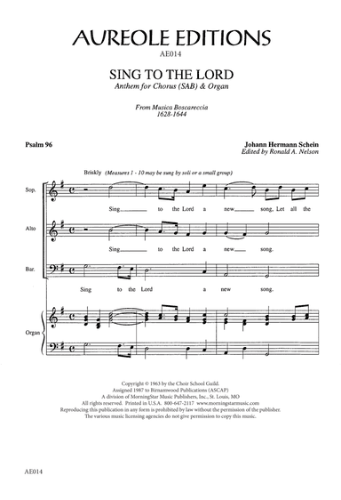 Sing to the Lord